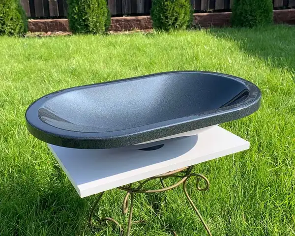 Snail Умивальник «Гера» Меланіт H100 (155H100) Snail Умивальник «Гера» Меланіт H100 (155H100)