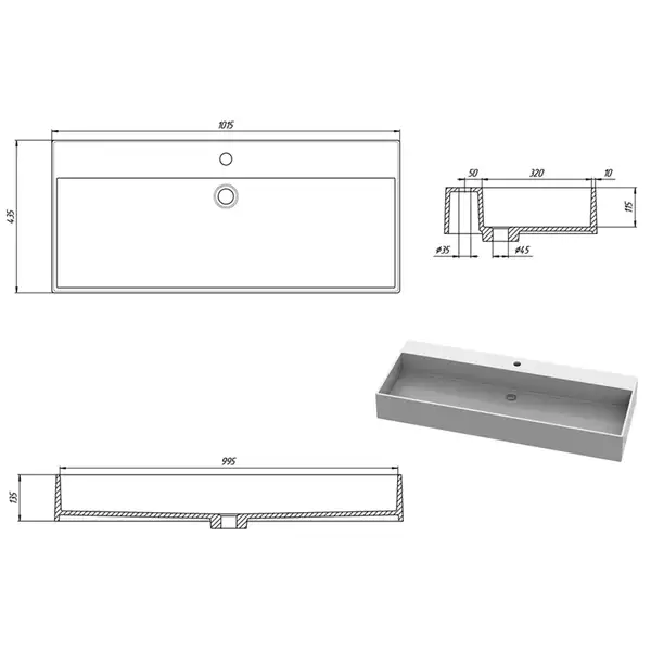 Snail Флорида Умывальник, белый (168A100)