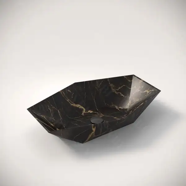 VBI Venezia S Marble Умывальник накладной, черный мат (VBI-012403) VBI Venezia S Marble Умывальник накладной, черный мат (VBI-012403)