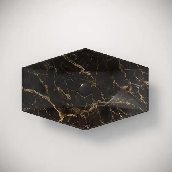 VBI Venezia S Marble Умывальник накладной, черный мат (VBI-012403) VBI Venezia S Marble Умывальник накладной, черный мат (VBI-012403)