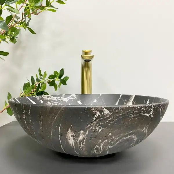 VBI AMALFI BLACK ONYX Умивальник накладний, чорний матовий (VBI-013403)