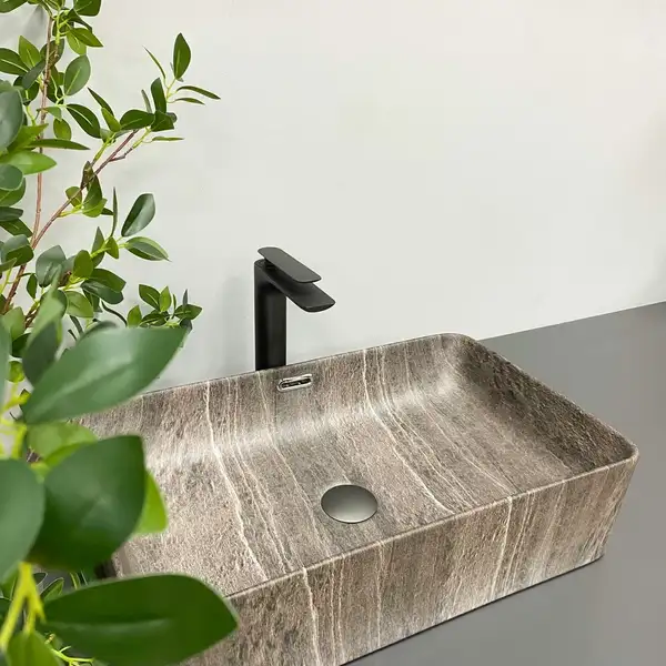 VBI ARABBA DARK STONE Умивальник накладний, темний камінь (VBI-013503) VBI ARABBA DARK STONE Умивальник накладний, темний камінь (VBI-013503)