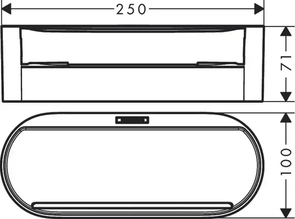 Полиця глибока Hansgrohe WallStoris 25,0 x 10,0 x 7,1 см, Matt White (27912700) Полиця глибока Hansgrohe WallStoris 25,0 x 10,0 x 7,1 см, Matt White (27912700)