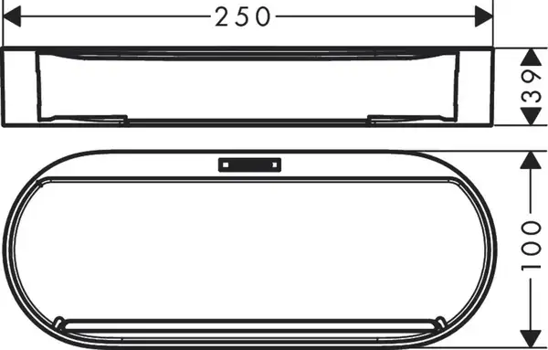 Полиця Hansgrohe WallStoris 25,0 x 10,0 x 3,9 см, Matt Black (27913670) Полиця Hansgrohe WallStoris 25,0 x 10,0 x 3,9 см, Matt Black (27913670)