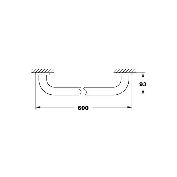 Поручень для ванны 600 мм Grohe Essentials, хром (40794001) фото 2 Aquada.com.ua Поручень для ванны 600 мм Grohe Essentials, хром (40794001) фото 2 Aquada.com.ua