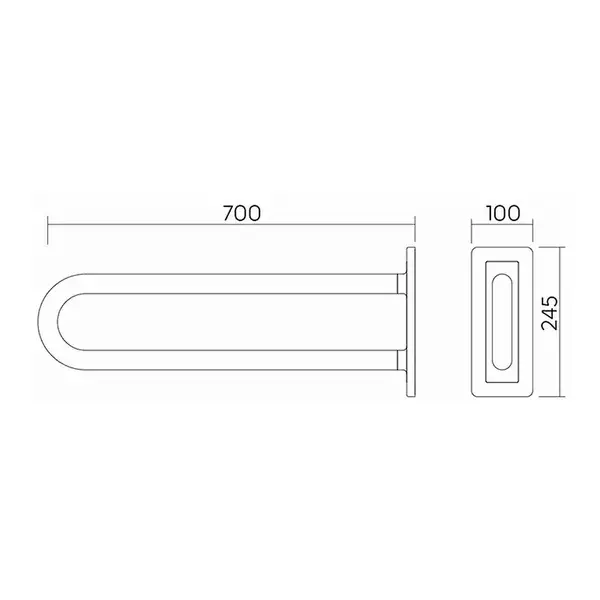 Поручень нерухомий 70 см LEHNEN CONCEPT (L60302000) KOLO Поручень нерухомий 70 см LEHNEN CONCEPT (L60302000) KOLO