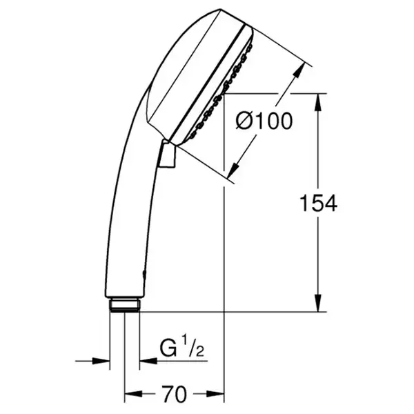 Лійка для ручного душу Grohe Vitalio Comfort 100 26397000 Лійка для ручного душу Grohe Vitalio Comfort 100 26397000