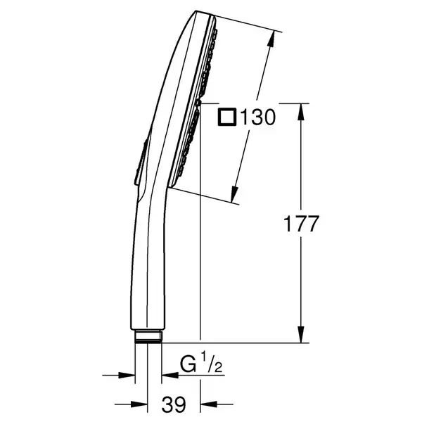 Ручний душ Grohe Rainshower 130 Cube (26582000) Ручний душ Grohe Rainshower 130 Cube (26582000)