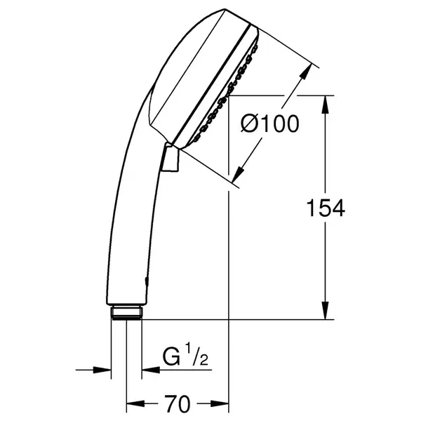 Ручний душ, 2 режими струменя Grohe New Tempesta Cosmopolitan (27571002)