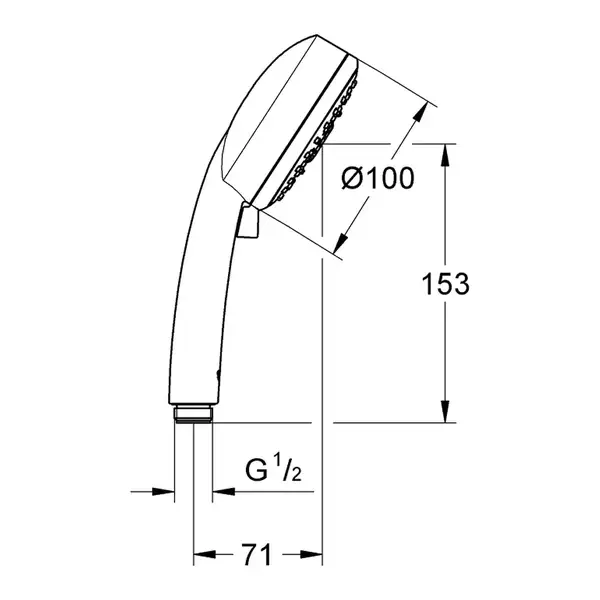 Ручний душ Grohe New Tempesta Cosmopolitan 100, хром (27573002) Ручний душ Grohe New Tempesta Cosmopolitan 100, хром (27573002)