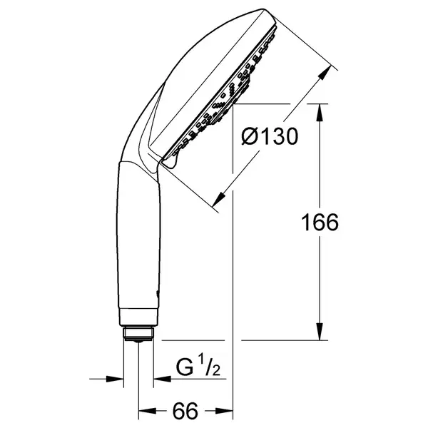 Ручний душ з 3 режимами Grohe Rainshower Classic 130 (28764000) Ручний душ з 3 режимами Grohe Rainshower Classic 130 (28764000)