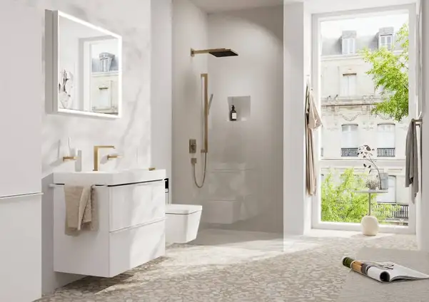 Лейка для душа Hansgrohe Pulsify E 100 1jet EcoSmart+ (цвет - шлифованная бронза) 24321140