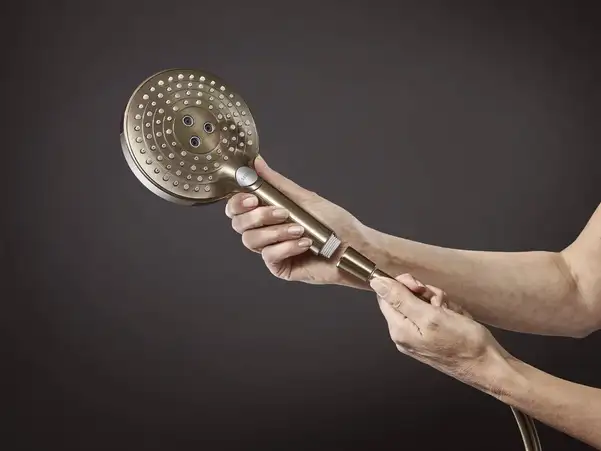 Лейка для душа Hansgrohe Raindance Select S PowderRain (цвет - шлифованная бронза), 3 вида струи 26014140