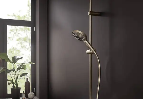 Лейка для душа Hansgrohe Raindance Select S PowderRain (цвет - шлифованная бронза), 3 вида струи 26014140