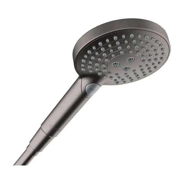 Лейка для душа Hansgrohe Raindance Select S PowderRain (цвет - шлифованный чёрный хром), 3 вида струи 26014340 Лейка для душа Hansgrohe Raindance Select S PowderRain (цвет - шлифованный чёрный хром), 3 вида струи 26014340