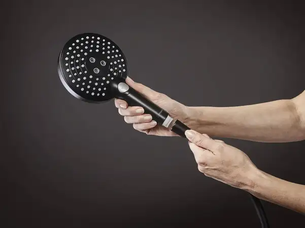 Лейка для душа Hansgrohe Raindance Select S PowderRain (цвет - чёрный матовый), 3 вида струи 26014670
