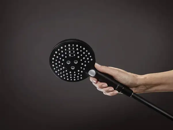 Лейка для душа Hansgrohe Raindance Select S PowderRain (цвет - чёрный матовый), 3 вида струи 26014670