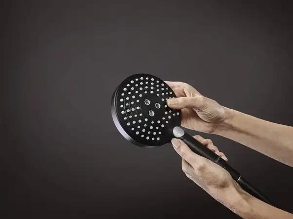 Лейка для душа Hansgrohe Raindance Select S PowderRain (цвет - чёрный матовый), 3 вида струи 26014670