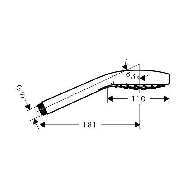 Лейка для душа Hansgrohe Croma E 1jet (цвет - полированное золото), 1 вид струи 26814990