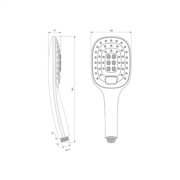душова лійка Omnires Davis chrome/white (DAVIS-RCRB)