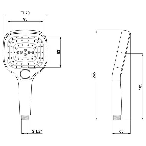Лейка для ручного душа Qtap Rucni A120N3KCW (QTHLA120N3KCW) Лейка для ручного душа Qtap Rucni A120N3KCW (QTHLA120N3KCW)