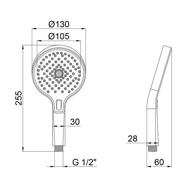 Лейка для ручного душа Qtap Rucni A133O3KCW (QTRUCA133O3KCW) Лейка для ручного душа Qtap Rucni A133O3KCW (QTRUCA133O3KCW)