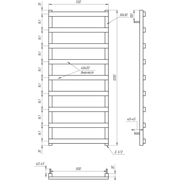 Genesis Aqua Полотенцесушитель Basis (10003) Genesis Aqua Полотенцесушитель Basis (10003)