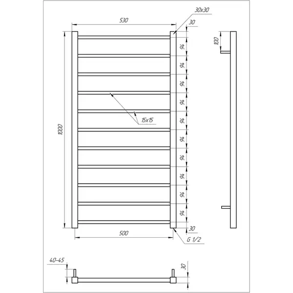 Genesis Aqua Полотенцесушитель Flat (1205) Genesis Aqua Полотенцесушитель Flat (1205)