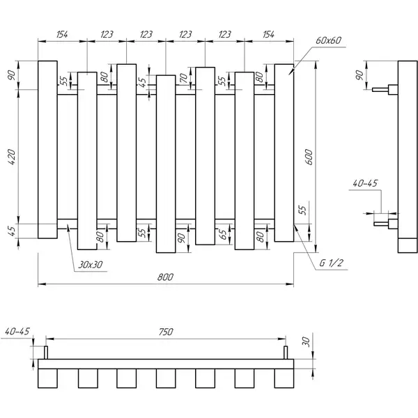 Genesis Aqua Радиатор Wave - 60x80 (205001) Genesis Aqua Радиатор Wave - 60x80 (205001)