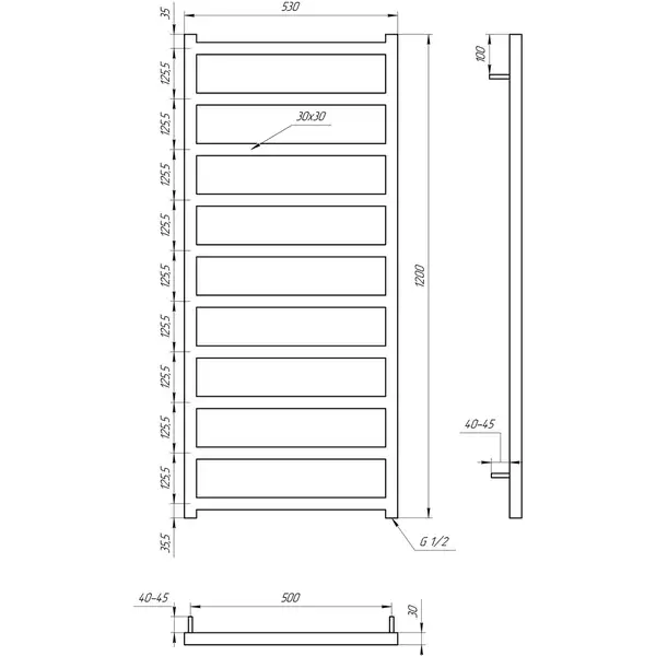 Genesis Aqua Полотенцесушитель Bud (30005) Genesis Aqua Полотенцесушитель Bud (30005)