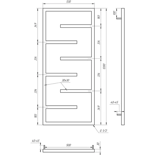 Genesis Aqua Полотенцесушитель Infinite (4003) Genesis Aqua Полотенцесушитель Infinite (4003)
