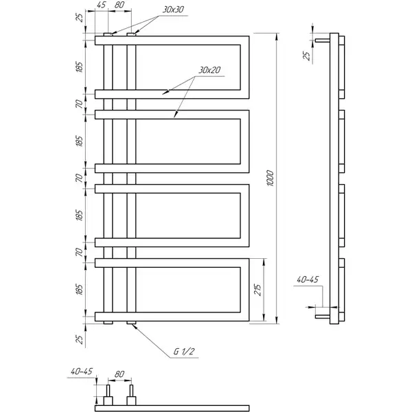 Genesis Aqua Полотенцесушитель Enzo (4405) Genesis Aqua Полотенцесушитель Enzo (4405)