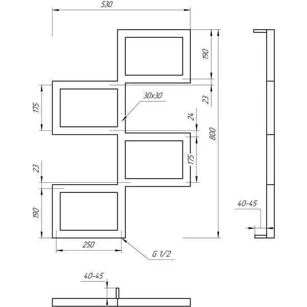 Genesis Aqua Полотенцесушитель Genesis-Aqua Fito 80x53 см, белый (46011) Genesis Aqua Полотенцесушитель Genesis-Aqua Fito 80x53 см, белый (46011)