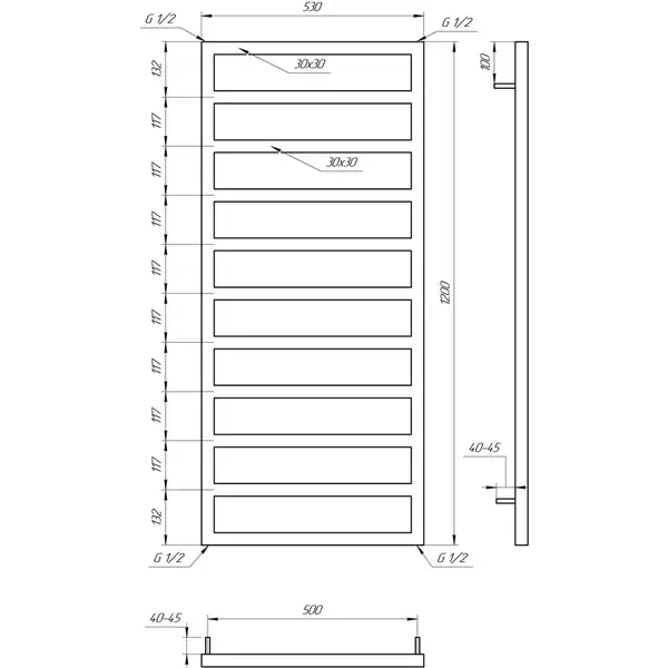 Genesis Aqua Полотенцесушитель Jazi (54002) Genesis Aqua Полотенцесушитель Jazi (54002)