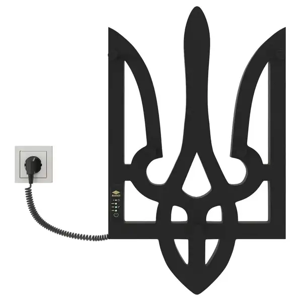 Сушарка для рушників KOSSER Тризуб 600х360 EL тайм. чорний (РТ01EL)