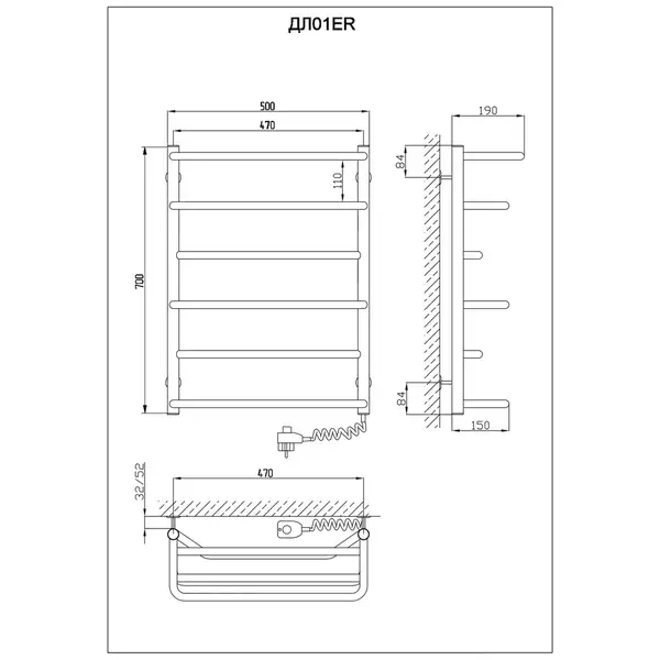 Рушникосушарка KOSSER Лотос 700х530/6 ЕR рег. (ДЛ01ER) Рушникосушарка KOSSER Лотос 700х530/6 ЕR рег. (ДЛ01ER)