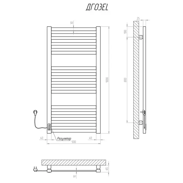 Рушникосушарка KOSSER Герда 1000х500 EL (ДГ03EL) Рушникосушарка KOSSER Герда 1000х500 EL (ДГ03EL)