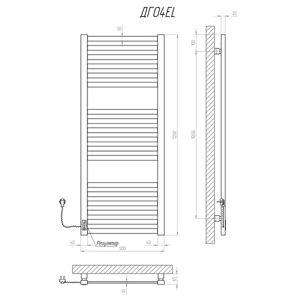 Рушникосушарка KOSSER Герда 1200х500 EL (ДГ04EL) Рушникосушарка KOSSER Герда 1200х500 EL (ДГ04EL)