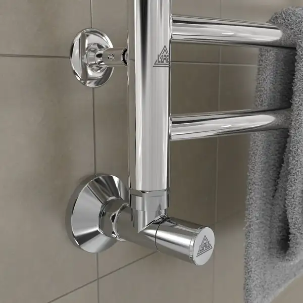 Кран кутовий Laris 1/2" - 3/4" Звичайний + ексцентрики 2шт. (LX-8202) (71401041)