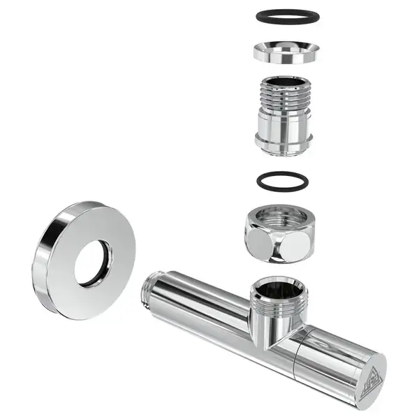 Кран кутовий Laris 1/2" - 1/2" Подовжений 2шт. (ZZ-5101) (71401048)