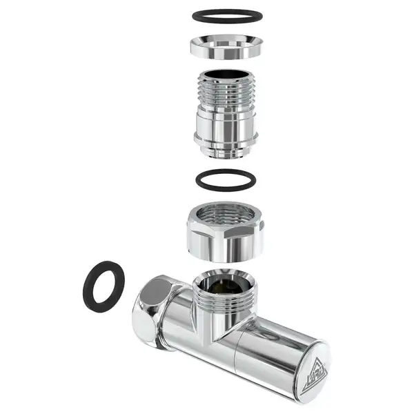 Кран кутовий Laris Звичайний 1/2" - 3/4" + ексцентрики 2шт. (LX-4701) (71401061) Кран кутовий Laris Звичайний 1/2" - 3/4" + ексцентрики 2шт. (LX-4701) (71401061)