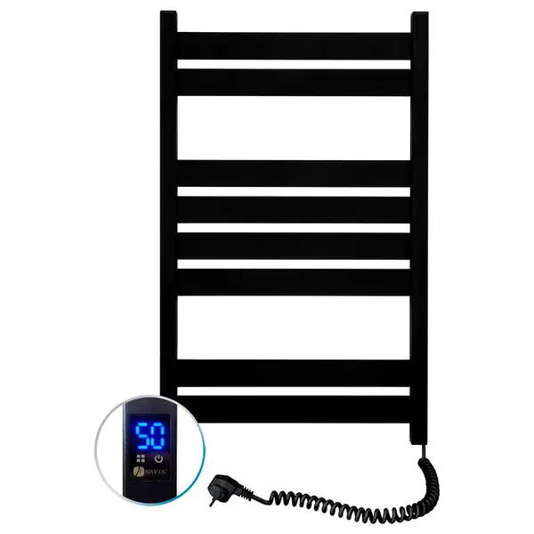 Navin Рушникосушарка Largo 500х800 Sensor права (чорний муар) 12-244053-5080 Navin Рушникосушарка Largo 500х800 Sensor права (чорний муар) 12-244053-5080