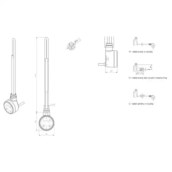 ТЕН прихованого монтажу MOA 400W White Terma (WEMOA04T916M/WEMOA04F916M) ТЕН прихованого монтажу MOA 400W White Terma (WEMOA04T916M/WEMOA04F916M)