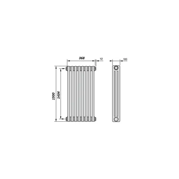 Стальной трубчатый радиатор Zehnder Charleston Black Matt (3150-8 0557) фото 2 Aquada.com.ua Стальной трубчатый радиатор Zehnder Charleston Black Matt (3150-8 0557) фото 2 Aquada.com.ua