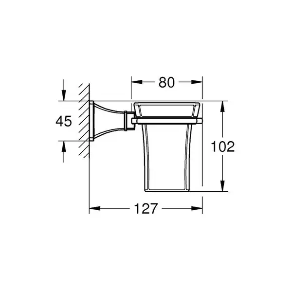 Тримач зі склянкою Grohe Grandera (40626000) Тримач зі склянкою Grohe Grandera (40626000)
