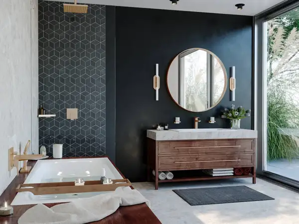 Стакан для жидкого мыла подвесной Hansgrohe AddStoris, матовая бронза/стекло матовое (41749140) фото 5 Aquada.com.ua