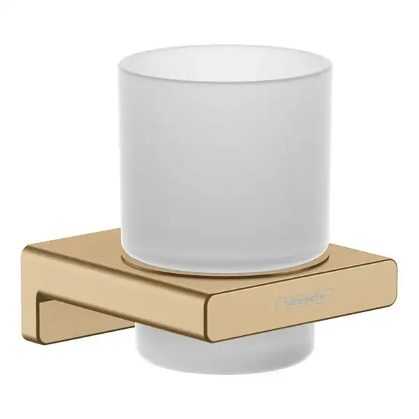 Склянка підвісна Hansgrohe AddStoris, Brushed Bronze/скло (41749140)