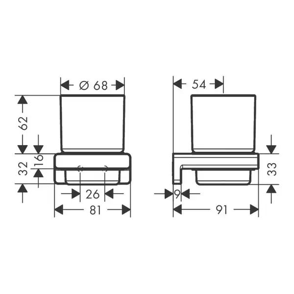 Склянка підвісна Hansgrohe AddStoris, Brushed Bronze/скло (41749140)