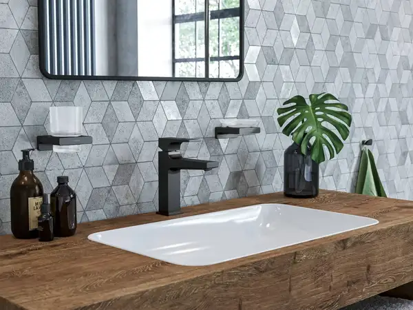 Стакан для жидкого мыла подвесной Hansgrohe AddStoris, чёрный матовый/стекло матовое (41749670) фото 3 Aquada.com.ua