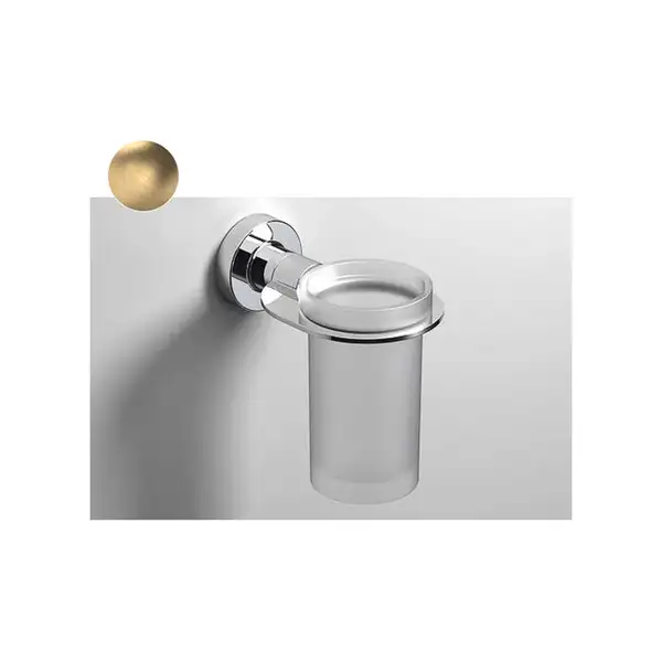 Склянка для щіток Sonia Tecnoproject Brushed Gold 79х127х122 мм, золото матове (183517) Склянка для щіток Sonia Tecnoproject Brushed Gold 79х127х122 мм, золото матове (183517)